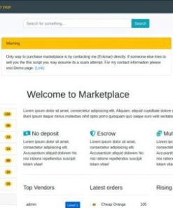 Eckmar’s Dark Web Marketplace Script (Latest Version) – UNIVERSAL